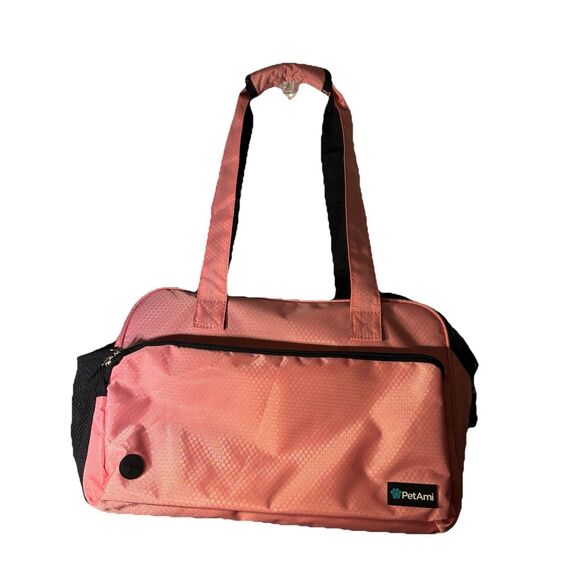 PetAmi Pink And Black Pet Carrier For Small Pets. Shoulder Strap Attached. - Picture 7 of 9